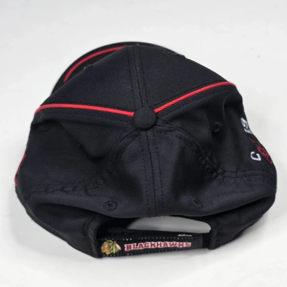 Chicago Blackhawks NHL Adidas Black Authentic Structured Adjustable‎ Hat Cap